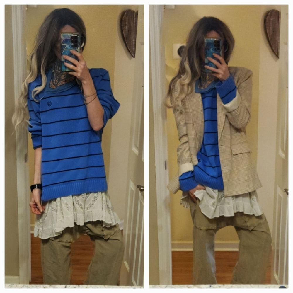 Beautiful Vintage (?) Chaps Nautical Stripe Sweater
